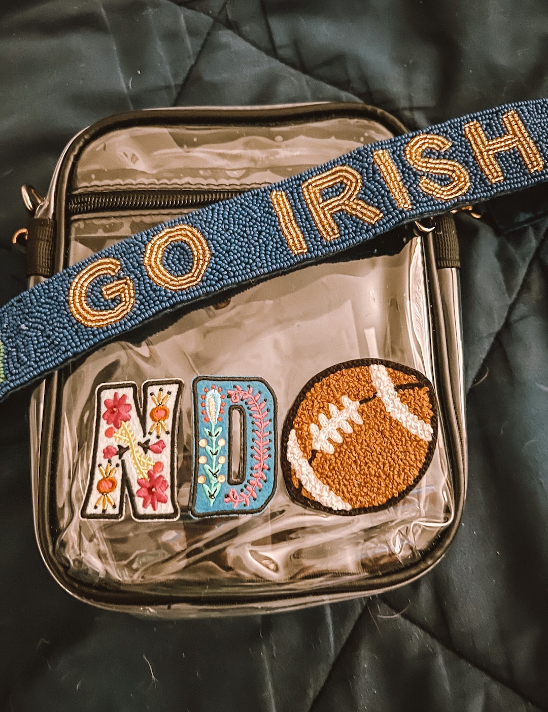 Go Irishgameday Purse Strap Beaded Bag Strap Stadium Bag Strap Game