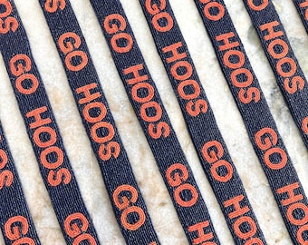 Gameday purse strap - beaded bag strap - stadium bag strap - game day gear - beaded purse strap-Go hoos bag strap- Stadium bag strap