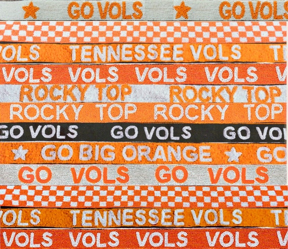 Gameday purse strap, beaded purse strap, tennessee vols, vols bag strap, go vols beaded game day strap, rocky top purse strap
