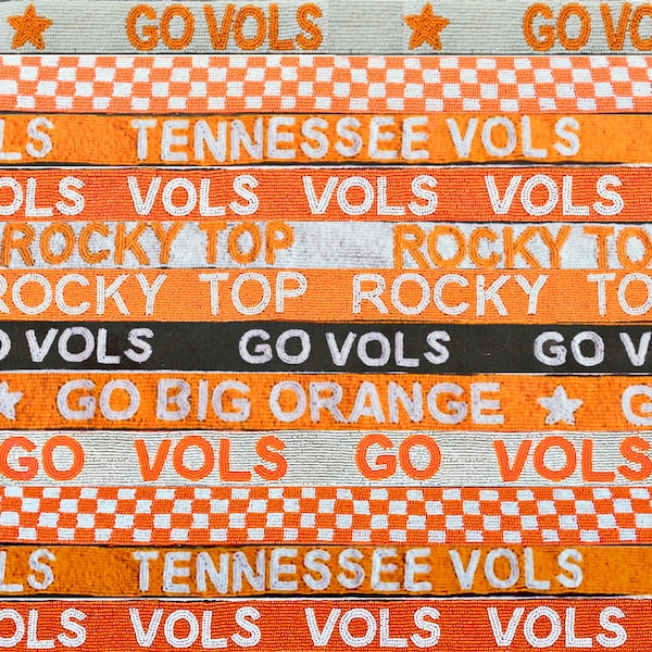 Gameday purse strap, beaded purse strap, tennessee vols, vols bag strap, go vols beaded game day strap, rocky top purse strap