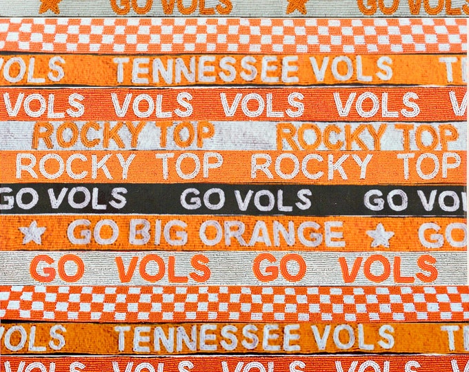 Tennessee Vols Orange and White Bag Strap, Guitar Strap, Camera Strap