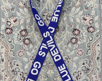 Go blue devils, duke athletics, blue devils bag strap, duke university Gameday purse strap, beaded bag strap, stadium bag strap, Purse strap