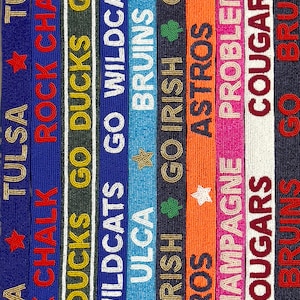 Gameday Taschenband, Vintage Geldbörsenband, Stadiontasche, Collegiate-Geldbeutel, Collegiate-Taschenband, bunte Taschengurte, Gameday-Outfit, Taschengurte