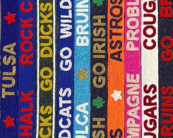 Gameday purse strap, purse strap beaded, stadium bag strap, collegiate purse strap, clear bag straps, Gameday outfit,bag straps