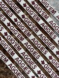 Gameday beaded straps, gameday straps, stadium straps, college purse straps, clear bag strap, Stadium bag strap, Gigem aggies,Licenced product logo