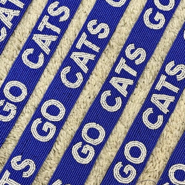 Go cats beaded purse strap, College Purse Straps , Gameday purse straps , Beaded Straps, Stadium bag strap, Kentucky wildcats,Team bag strap