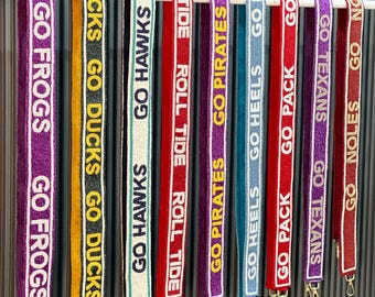 Gameday purse strap-stadium bag strap-game day gear-beaded purse strap-Stadium gear-Bag strap-purse strap-licensed-stadium approved-gift