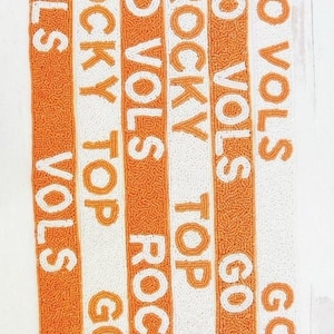 Gameday purse strap,beaded bag strap,stadium bag strap,Rocky Top strap,beaded purse strap,Gameday gear,college purse strap,Go vols bag strap
