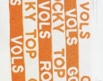 Gameday purse strap,beaded bag strap,stadium bag strap,Rocky Top strap,beaded purse strap,Gameday gear,college purse strap,Go vols bag strap