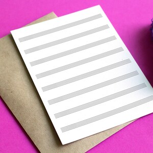 Printable Sheet Music for Letter/a4 - Blank Sheet Music Printable - Blank Staff Paper - Blank ...