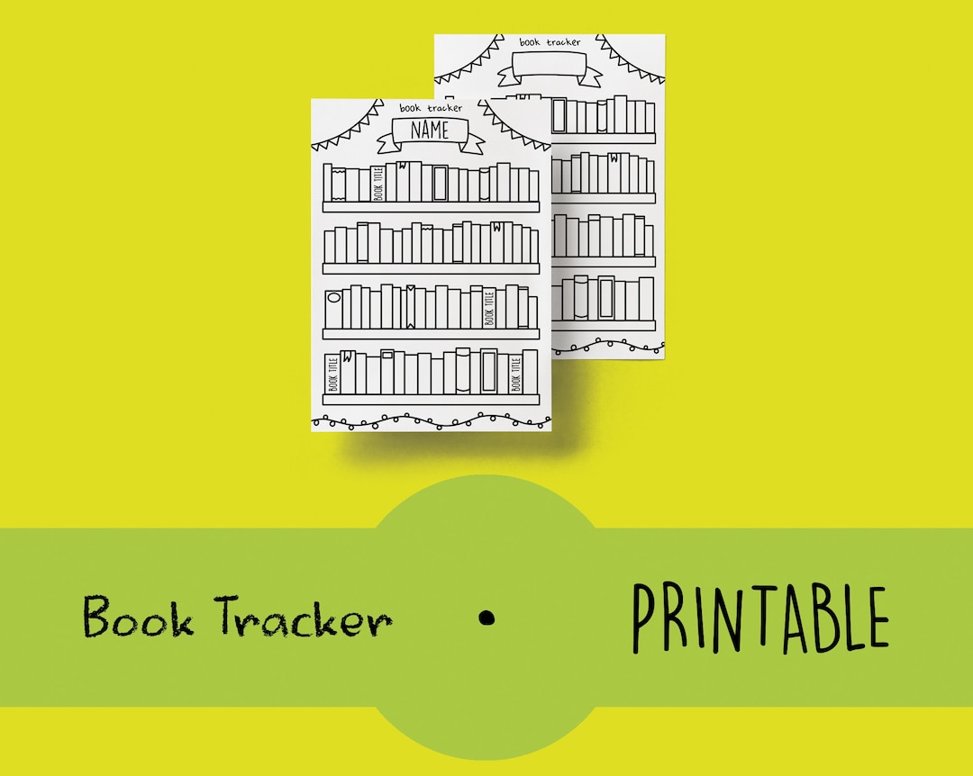 Book Tracker Printable Reading Tracker Printable Bookshelf Etsy Australia