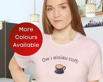 Waliser Kaffee-T-Shirt Kaffee-Liebhaber-T-Stück für Waliser-Sprecher-Kaffee-Liebhaber-T-Shirt für Kaffee-Liebhaber-T-Shirt für Kaffee-Trinker Ich liebe Wales
