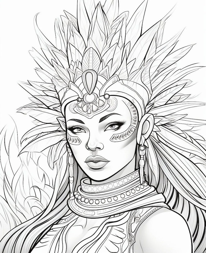 Mavka Kingdom of Naya 40 Pages, AI ART, Printable Coloring Book PDF