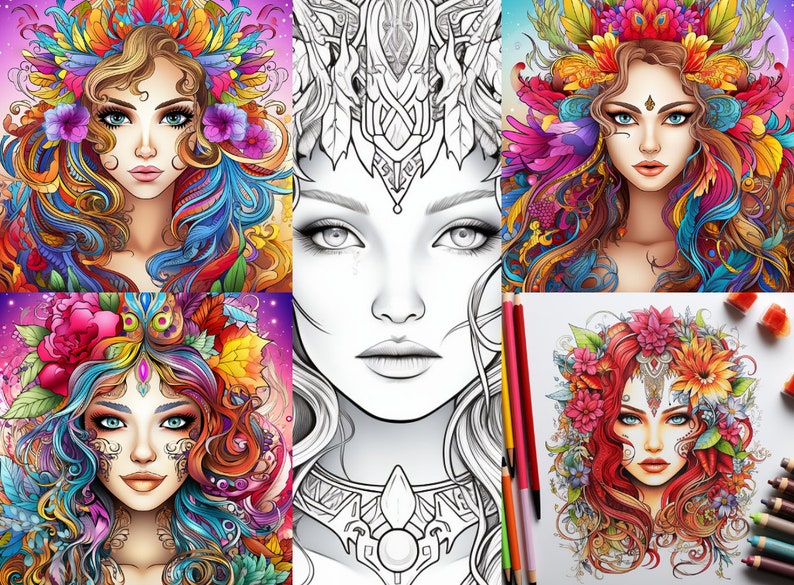 Mavka Coloring Pages: Mavka Kingdom Of Naya 40 Pages, Ai Art, Printable Coloring Book Pdf