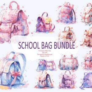 School Bag Clipart, School Bag Illustration, School Beg, Shopping