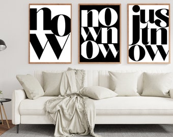 Set of 3 South African Time 'Now, Now Now, Just Now' Posters (Digital Art) | South African Home décor with a twist | Digital Download