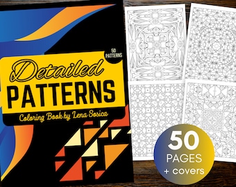 Livre de coloriage de motifs détaillés : 50 pages à imprimer pour adultes