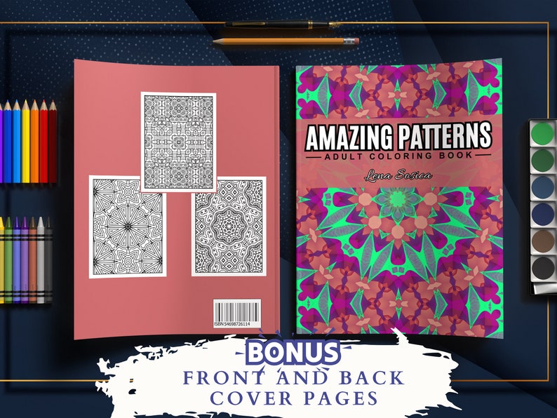 Enter a realm where stress melts away and relaxation takes hold. Immerse yourself in the captivating world of an adult coloring book filled with 40 intricate patterns each one carefully crafted to transport you to a state of tranquility and serenity.
