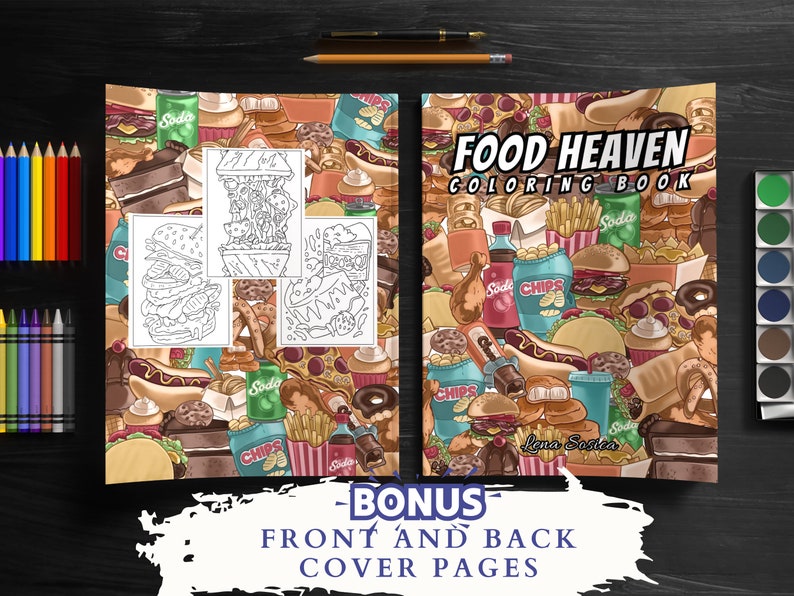 Food Heaven Coloring Book: Whimsical Journey for Food Lovers