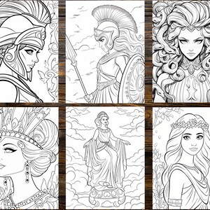Greek Goddesses Coloring Book: The Women of Mount Olympus in a World of Color