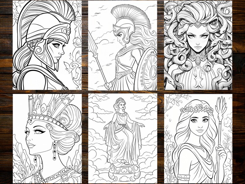 Greek Goddesses Coloring Book: The Women of Mount Olympus in a World of Color