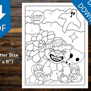 Creepy Kawaii Coloring Book: A Spooktacular Coloring Adventure to