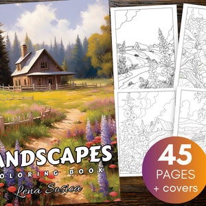 Landscapes Coloring Book: Discover Captivating Landscapes and Set Your Imagination Free with the Magic of Coloring (Printable Pages)