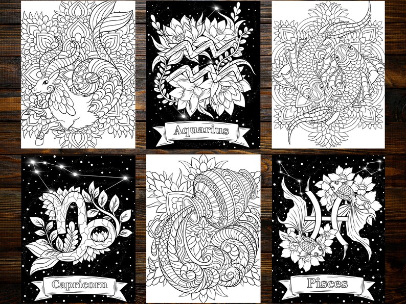 Zodiac Coloring Book: Where Colors and Astrology Unite to Awaken Your Inner Artist and Unleash Your Personal Power