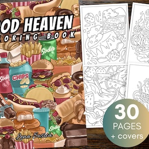 Food Heaven Coloring Book: Whimsical Journey for Food Lovers