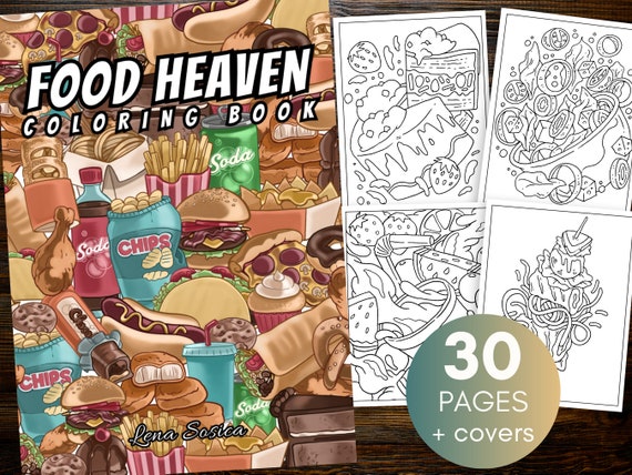 Food Heaven Coloring Book: Whimsical Journey for Food Lovers (Printable Pages)