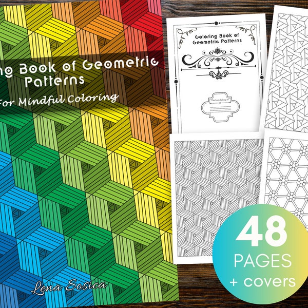 Coloring Book of Geometric Patterns: For Mindful Coloring – A Journey into Geometric Wonder (Printable Pages)