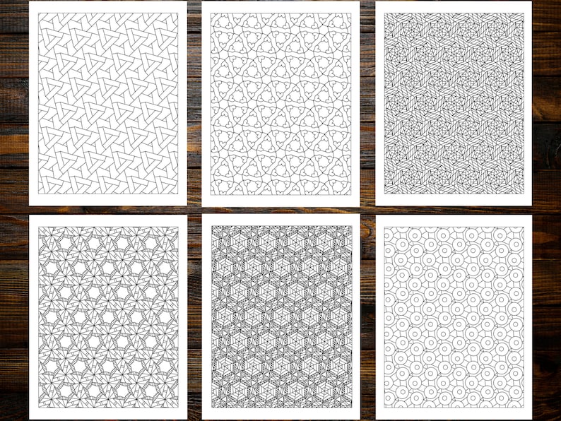 Coloring Book of Geometric Patterns: For Mindful Coloring – A Journey into Geometric Wonder