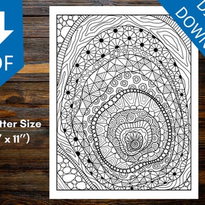 Abstract Coloring Book: Unleash Your Inner Artist with Mesmerizing Designs (Printable Pages)