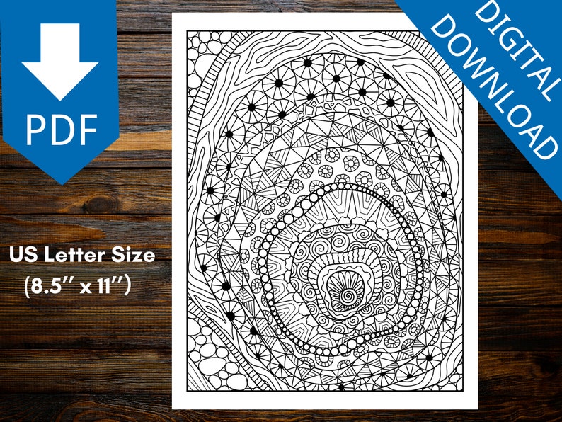 Abstract Coloring Book: Unleash Your Inner Artist with Mesmerizing Designs (Printable Pages)