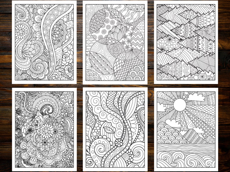 Abstract Coloring Book: Unleash Your Inner Artist with Mesmerizing Designs (Printable Pages)