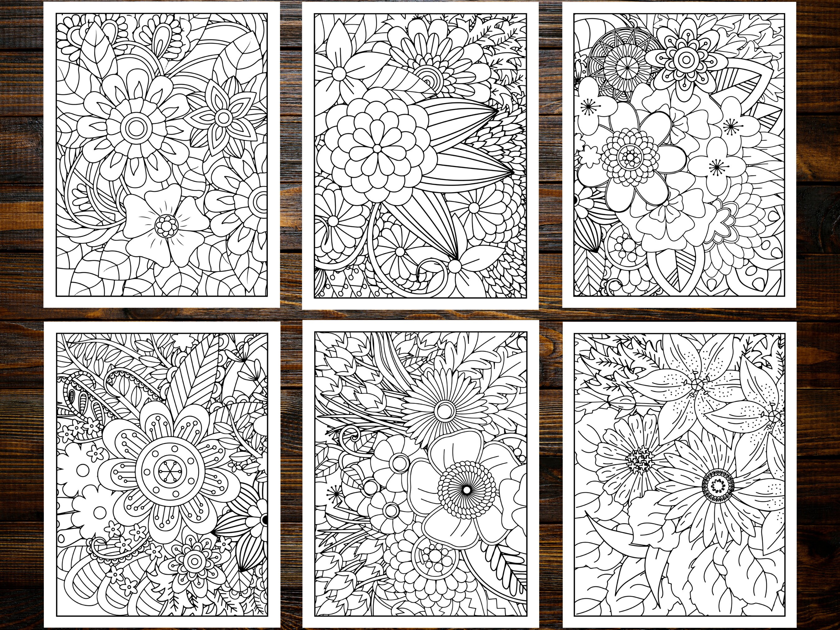 Flower Fantasy Coloring Book: World of Vibrant Blooms and Relaxation ...