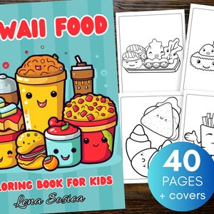 Kawaii Food Coloring Book for Kids: Simple and Fun Coloring Pages