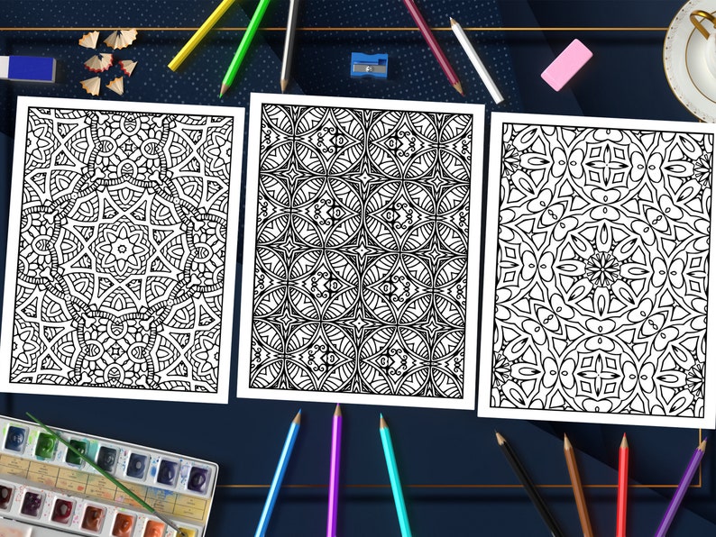Enter a realm where stress melts away and relaxation takes hold. Immerse yourself in the captivating world of an adult coloring book filled with 40 intricate patterns each one carefully crafted to transport you to a state of tranquility and serenity.