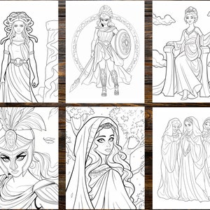 Greek Goddesses Coloring Book: The Women of Mount Olympus in a World of Color