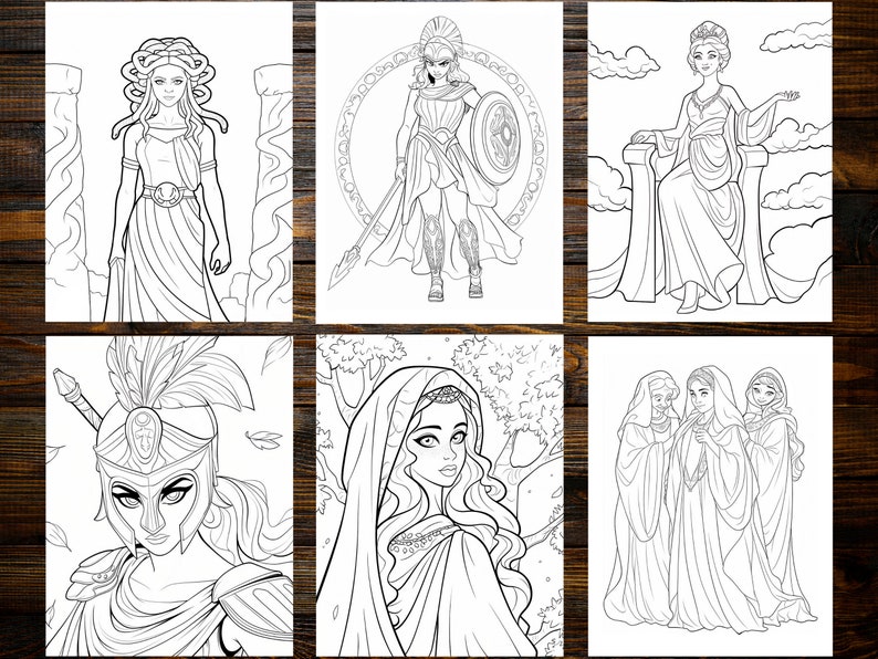Greek Goddesses Coloring Book: The Women of Mount Olympus in a World of Color
