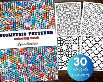Geometric Patterns Coloring Book: Abstract Designs for Relaxation (Printable Pages)
