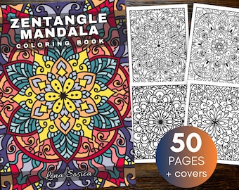 Zentangle Mandala Coloring Book: A Journey Through Intricate Designs and Soothing Patterns