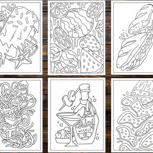 Food Heaven Coloring Book: Whimsical Journey for Food Lovers