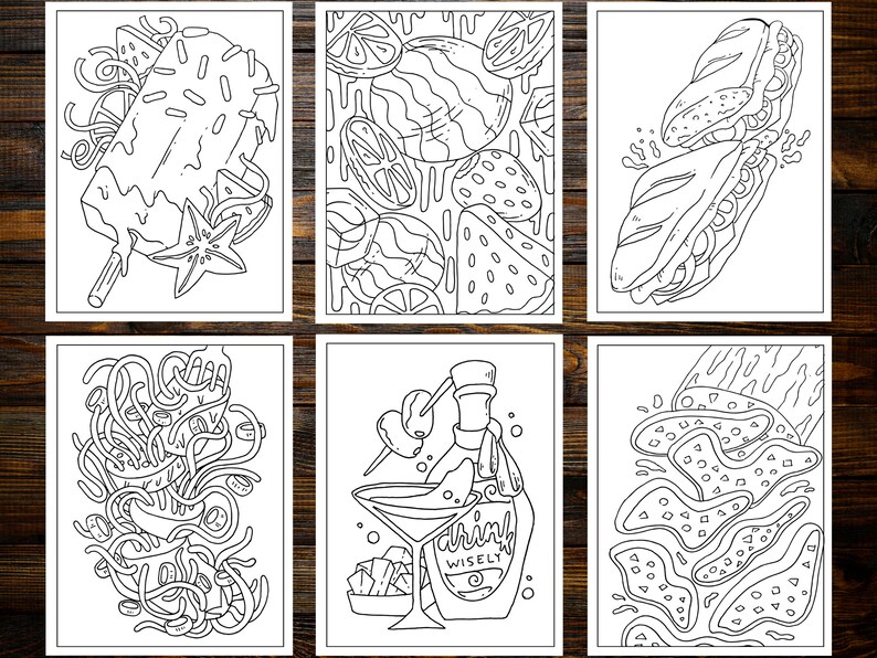 Food Heaven Coloring Book: Whimsical Journey for Food Lovers