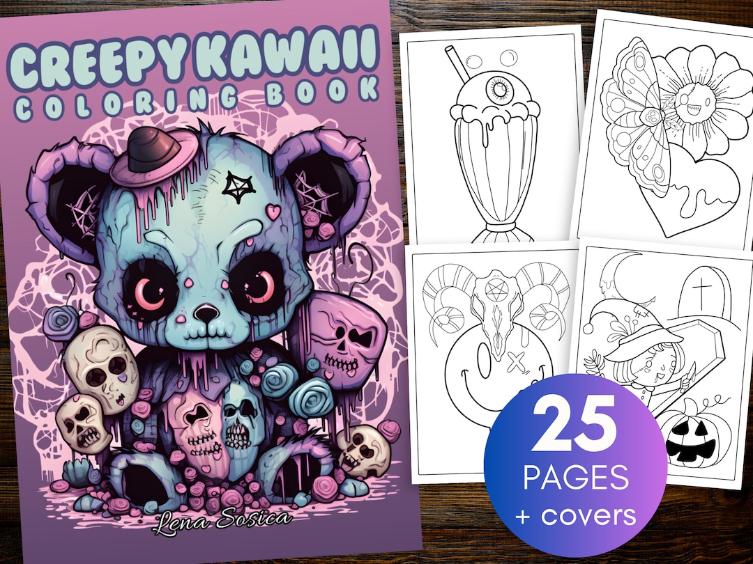 Creepy Kawaii Coloring Book: A Spooktacular Coloring Adventure to