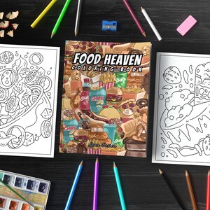 Food Heaven Coloring Book: Whimsical Journey for Food Lovers