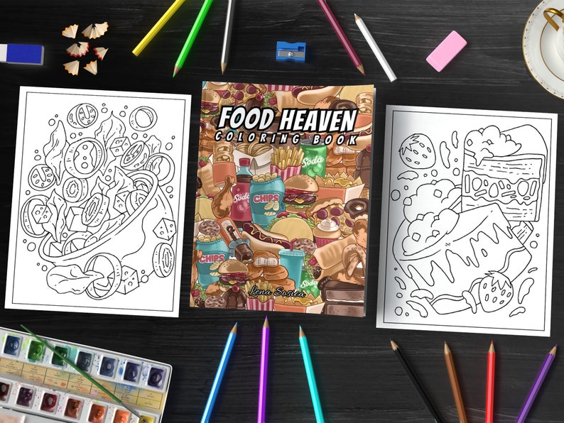 Food Heaven Coloring Book: Whimsical Journey for Food Lovers