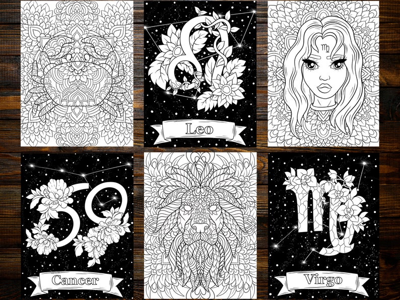 Zodiac Coloring Book: Where Colors and Astrology Unite to Awaken Your Inner Artist and Unleash Your Personal Power