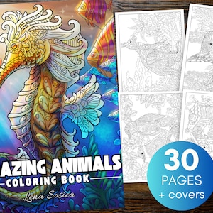 Amazing Animals Coloring Book: Explore the World of Mandala Pattered Animals for Stress Relief and Relaxation