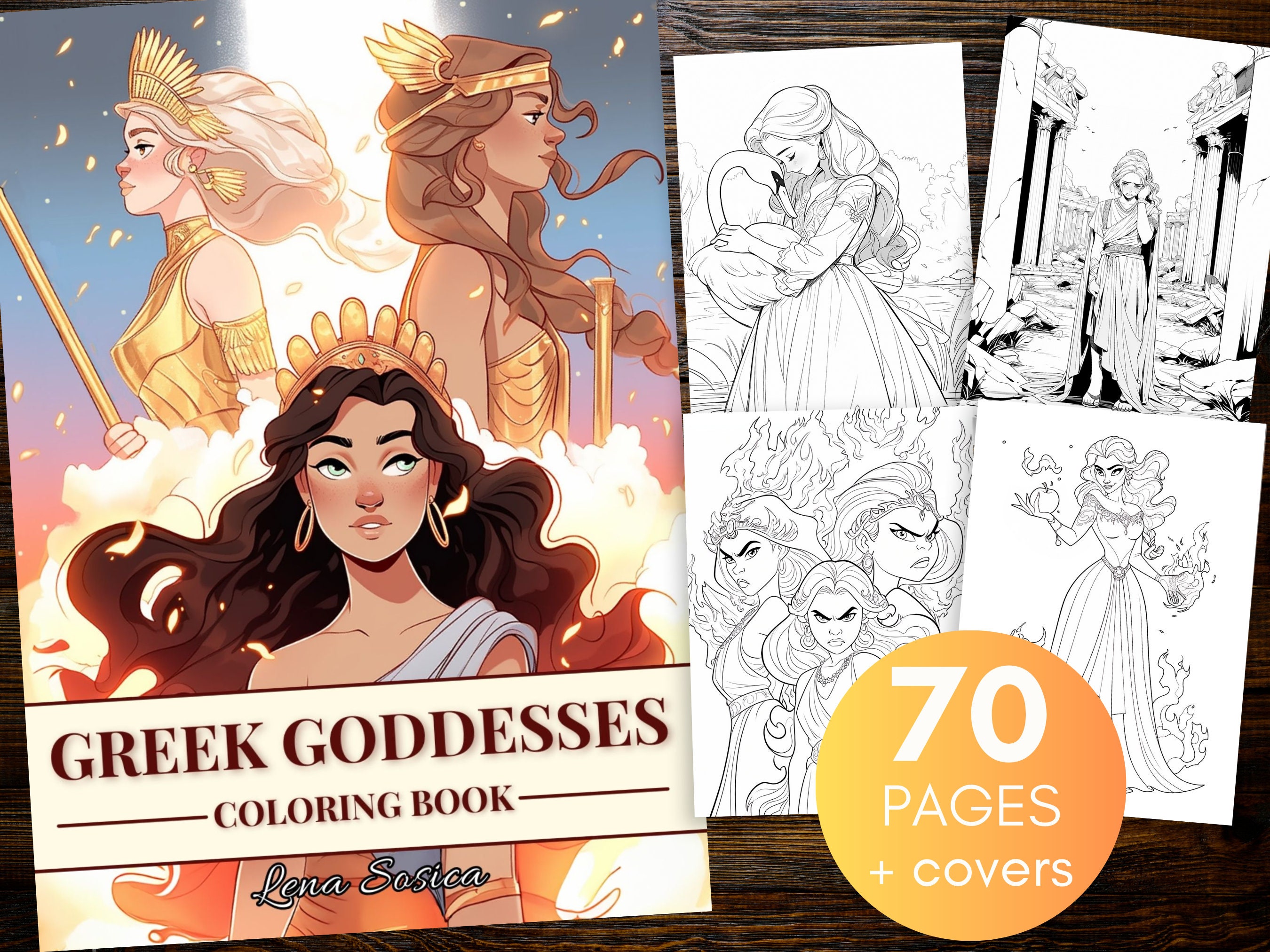 Greek Mythology Adult Coloring Book For Women: Big Coloring Book for Adults  Teen To Stress Relief